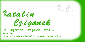 katalin cziganek business card